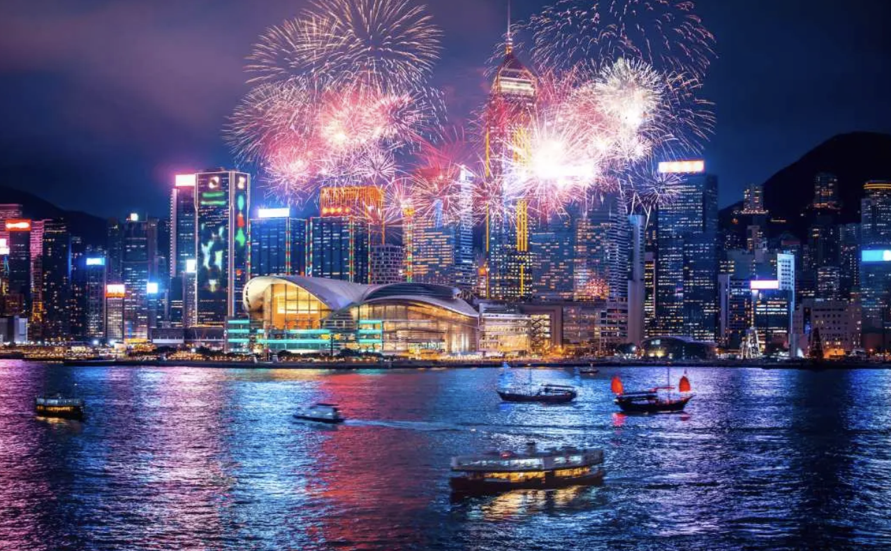 維港煙花匯演海上賞煙花船河